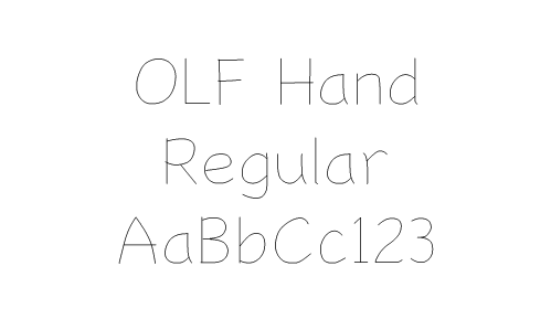 OLF Hand Regular OLF Hand Regular