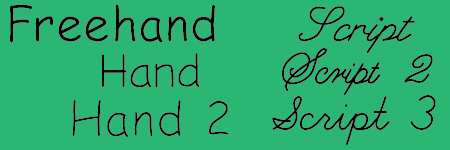 OLF Freehand Fonts